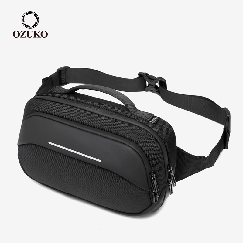 tử đeo hông nam OZUKO Oxford chống thấm nước Túi đeo thắt lưng thời trang