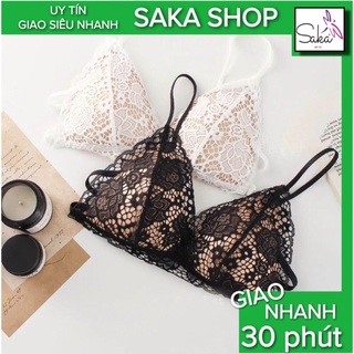 Áo ngực không gọng dạng bra ren có mút nhẹ