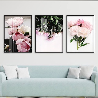 Tranh Tráng Gương Laminate - Treo Tường Hoa Mẫu Đơn Hồng - Tranh Phong Thủy