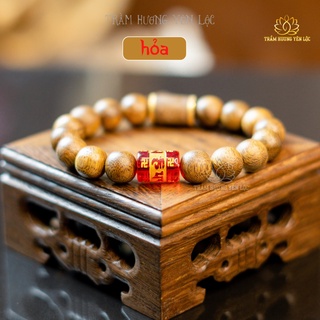 Vòng Tay Trầm Hương Mix Omani và Đốt Trúc Vàng 10K Trầm Hương Yên Lộc THYL012