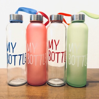 [Xả Kho Giá Gốc] Bình Thủy Tinh Vacofarm 500ml Dây Xách In Chữ Trong