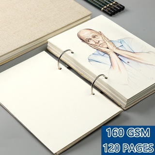Sổ tay bìa vải lanh cứng 120 trang 160 gsm hai kích thước tùy chọn (có bán lẻ trang giấy)