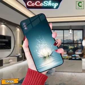 Ốp lưng iphone mặt kính in hình siêu đẹp - Bông sen trắng tinh khiết- 6/6plus/6s/6splus/7/7plus/8/8plus/x/.....