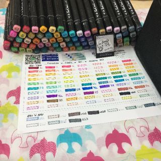 Bộ bút màu vẽ hai đầu marker Bút Touch Cool, 30/40/60/80 màu