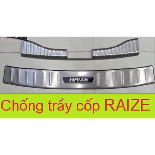 Chống trầy cốp trong, ngoài xe Toyota Raize 2021, 2022, 2023, 2024, 2025 Mẫu INOX cao cấp