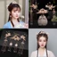 JUNYUE88US Hanfu Tóc Nữ Kẹp Tóc Tua Rua Hoa Handmade Bông Tai Thời Trang