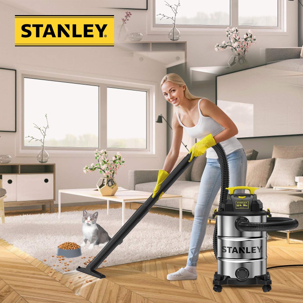 Mô tả Máy hút bụi công nghiệp khô và ướt Stanley SL19417-8A 4000W 5.5HP - bộ lọc HEPA - Bảo hành 12 tháng Kèm Phụ Kiện - 4