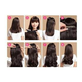 TÓC KẸP XOĂN DẢI DÀI 55-60CM, RỘNG 25CM ĐỦ MÀU