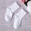 KIN Essentials Bé gái và Trẻ mới biết đi Đồng phục Cotton Turn Cuff Tất Gói 5 đôi Tất thể thao màu trắng