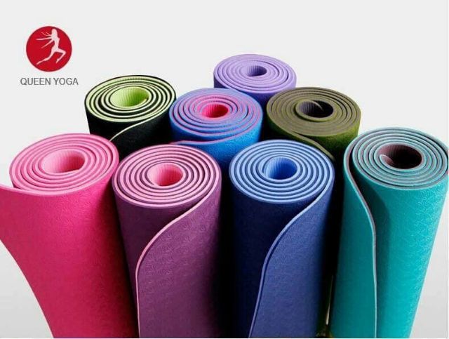 (XẢ KHO )Thảm Yoga TPE loại đẹp 2 lớp kèm túi đựng thảm