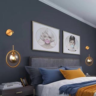 Đèn tường trong nhà Phòng khách Đèn tường trang trí Phòng ngủ Đèn tường thủy tinh