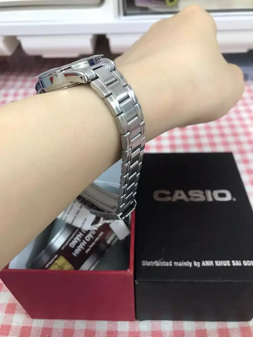 Dây đeo thép không gỉ đồng hồ Casio LTP-V001D-7BUDF