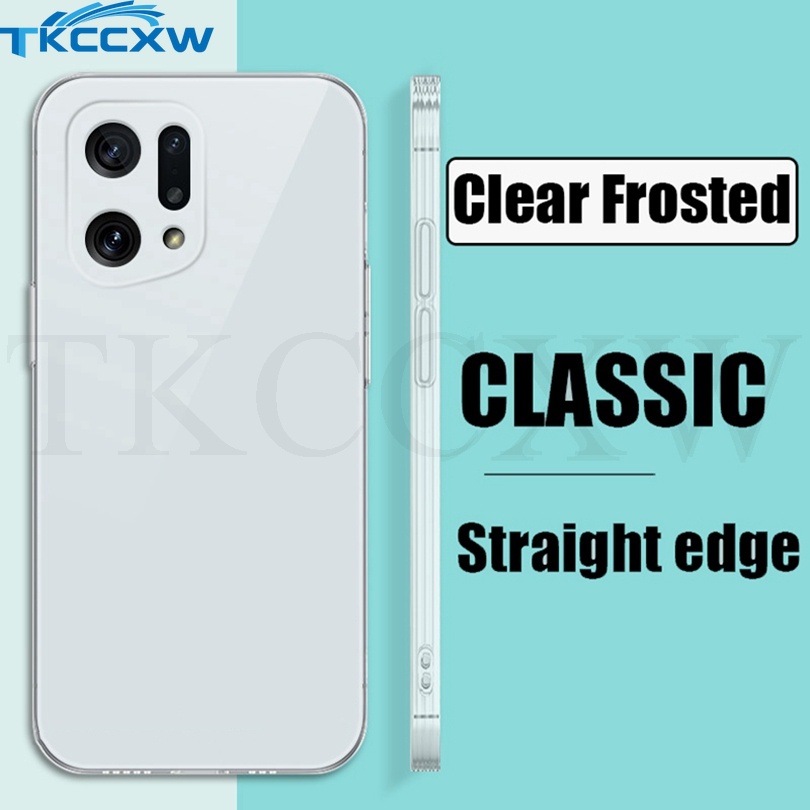 Ốp Điện Thoại Silicon Trong Suốt Hình Vuông Cho OPPO F11 F19 Pro+ F19S F1S F5 Youth F15 Find X5 X3 Pro X5 X3 X2 Lite X2 X3 Neo