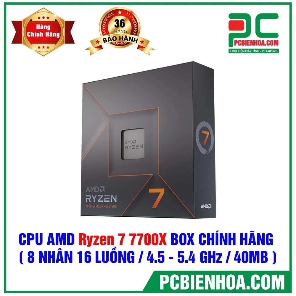 Cpu Amd Ryzen 7 7700x Box ChÍnh HÃng 8 NhÂn 16 LuỒng 45 54 Ghz 40mb Shopee Việt Nam 8267