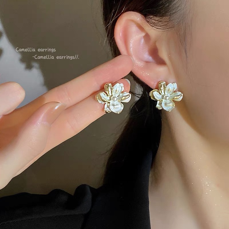 Bông tai ngọc trai sang trọng bông tai khí chất mới phong cách Hàn Quốc