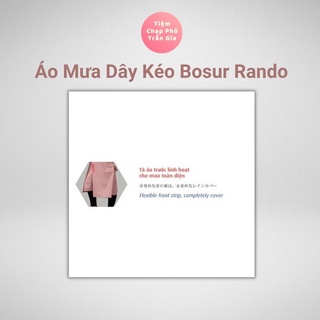 Áo Mưa Bít Dây Kéo BOSUR GIÁ SỈ, RANDO, Nhựa Cao Cấp Không Thấm Nước, Thời Trang Dành Cho 1 Người