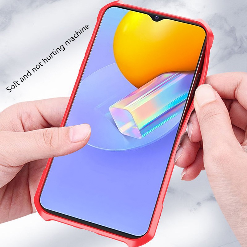 3in1 VIVO V21e V21 5G Y31 2021 Y12S Y20 Acrylic Túi Khí Trong Suốt Đệm Vỏ Điện Thoại + Phim Kính Cường Lực + Ống Kính Máy Ảnh Protecotr