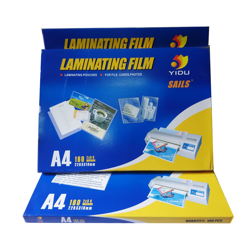 Ép Plastic A4 YIDU 80mic(Laminating Film) Ép Plastic A5 YIDU 80mic