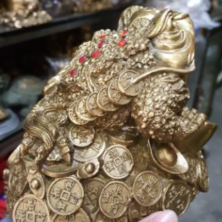 Cóc 3 Chân Thờ Thần Tài Bằng Đồng Nguyên Chất Cỡ To