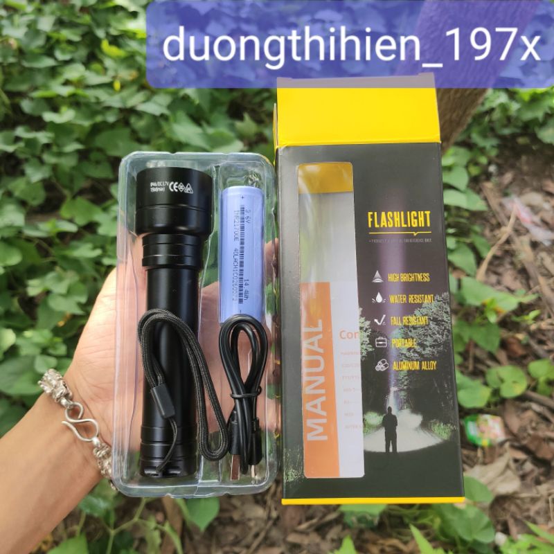 Đèn pin SuperFire C20 công suất max 15W có chống nước IP46, cổng sạc ...