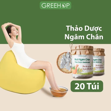 Muối ngâm chân thảo dược Greehop giúp ngủ ngon, giảm hôi chân, tê buốt chân tay.