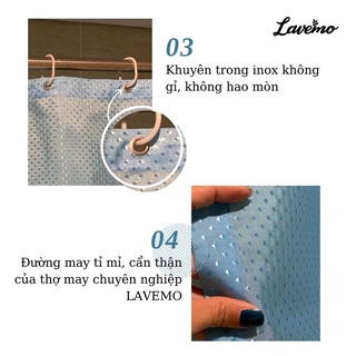 Rèm Phòng Tắm Màu Xanh Biển Ánh Kim Đẹp Chống Thấm Nước LA4437