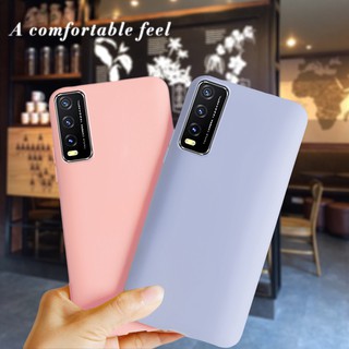 Silicone Ốp Điện Thoại Silicon Màu Kẹo Cho Vivo Y20 Y20I Y20S Y20G Y30G Y12S 2021 Vivo V2029 V2027 V2026