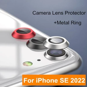 Bảo Vệ Camera Cho iPhone SE 2022 2020 SE3 SE2 Full Cover Ống Kính Vòng Kim Loại + Kính Cho iPhone 7 8 Nắp Bảo Vệ Ống Kính
