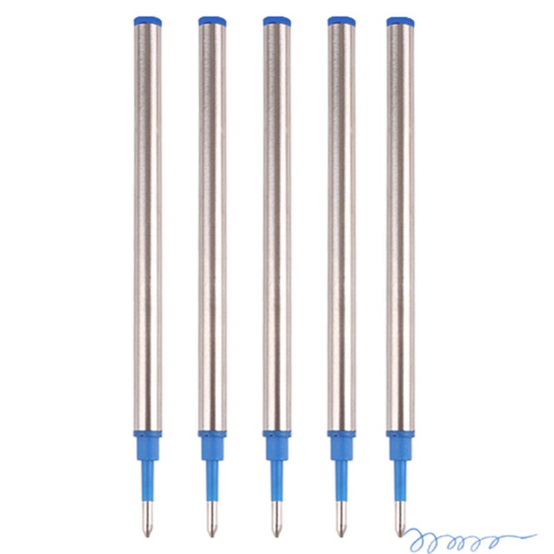 5 ruột bút bi 0.5mm màu xanh lam/đỏ/đen thay thế tiện lợi
