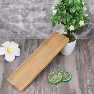 Khay Gỗ Tre Hình Chữ Nhật Mini Dùng Đựng Chậu Cây/Hoa Đơn Giản