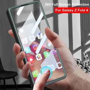 Ốp Điện Thoại Chống Sốc Z Fold 7 6 4 5G 360 Bảo Vệ Toàn Màn Hình Kính Cường Lực Cho Samsung Galaxy Fold 5 Matte PC Cover