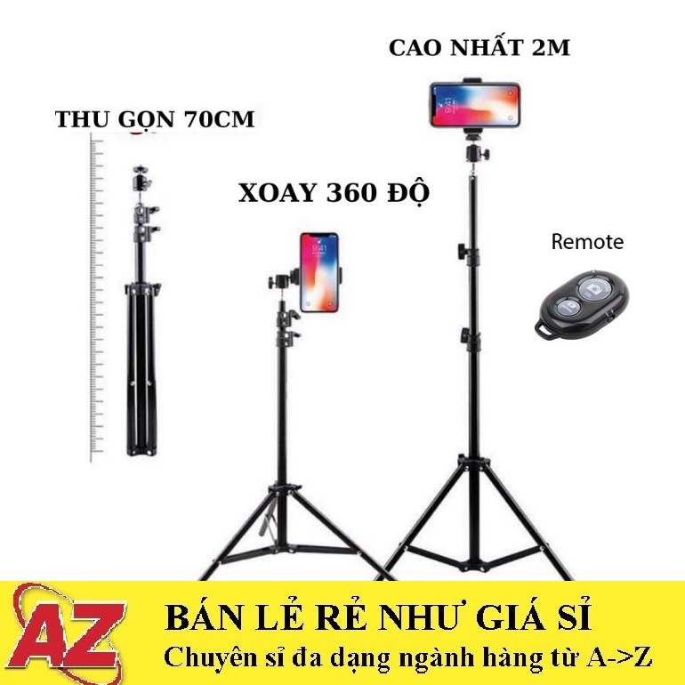 Giá Đỡ Chân Chụp Ảnh, Giá Đỡ Điện Thoại Livestream, Quay Video Chắc Chắn