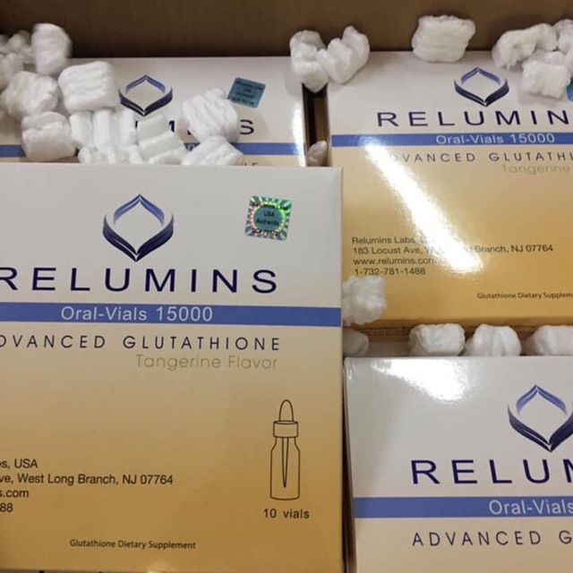 Relumins advanced gluthatione oral vials 15000 mg