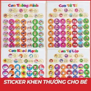 Set STICKER dạy bé ngoan ngoãn (450 sticker) cho bé từ 2 - 6t, bé tự vào nếp, hào hứng chơi mỗi ngày