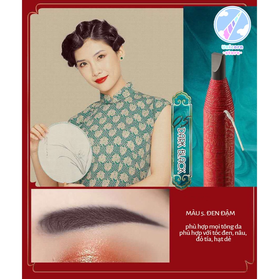 Chì Mày Xé Đầu Dẹp Dailanzhikou Flat Brown Pencil