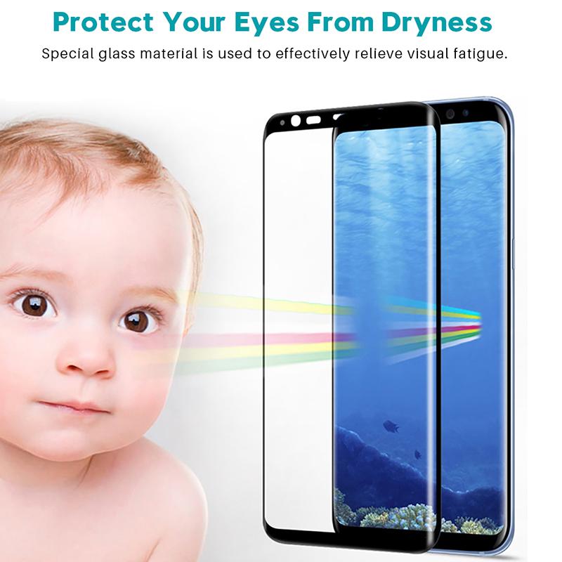 Kính cường lực bảo vệ toàn màn hình viền cong 9D cho Samsung Galaxy Note 8 9 S9 S8 Plus A8 2018