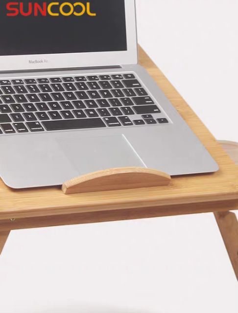 BÀN LAPTOP THÔNG MINH  Bằng TRE   Có Quạt Tiện Lợi