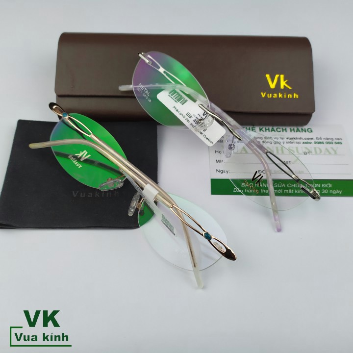 Gọng kính cận khoan không viền VK73