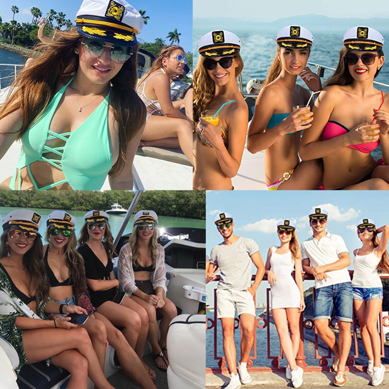 Sailor Hat Yacht Captain Hat Navy Marine Hat Sailor Captain Costume Men Navy