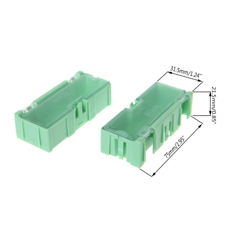 PCF * Mini SMD SMT Hộp Điện Tử IC Linh Kiện Điện Tử Lưu Trữ Cho Ốp Lưng 75x31 5x21