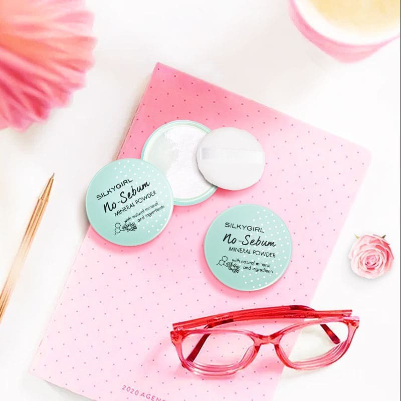 Ảnh Phấn Phủ Khoáng Kiềm Dầu Silkygirl No-Sebum Mineral Powder 5g 2