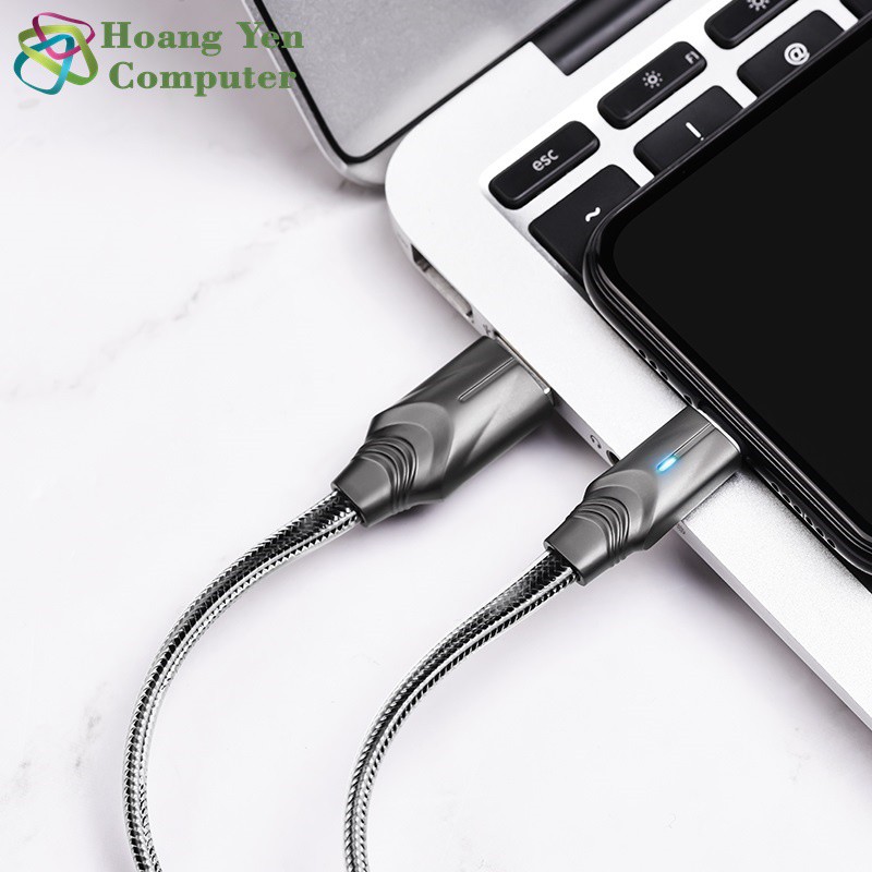 Cáp Sạc IPHONE Borofone BU12 Dài 1.2M Chống Đứt Đèn Led - BH 3 tháng 1 đổi 1 (MÀU NGẪU NHIÊN) - Hoàng Yến Computer