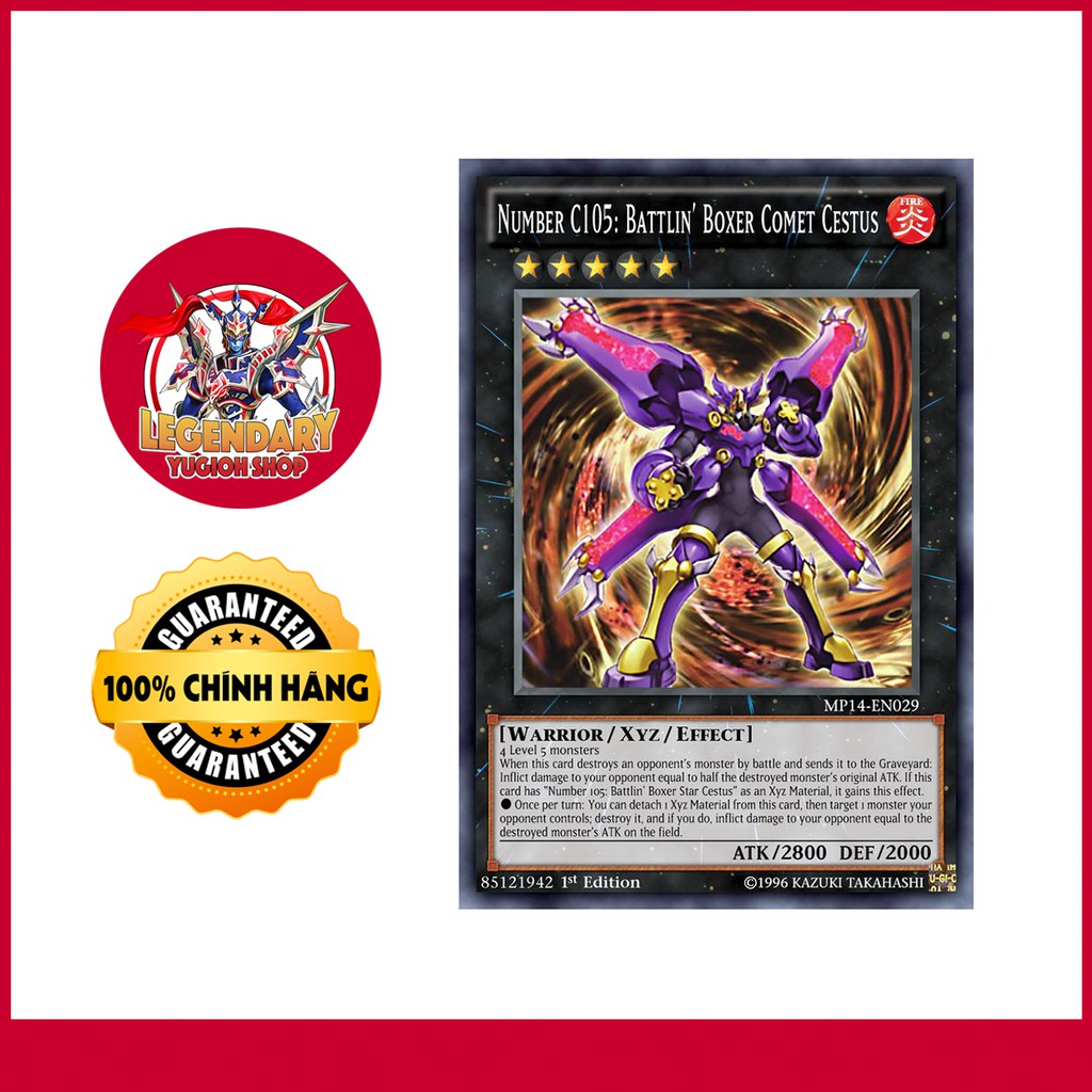 [EN][Thẻ Bài Yugioh Chính Hãng] Number C105: Battlin' Boxer Comet ...