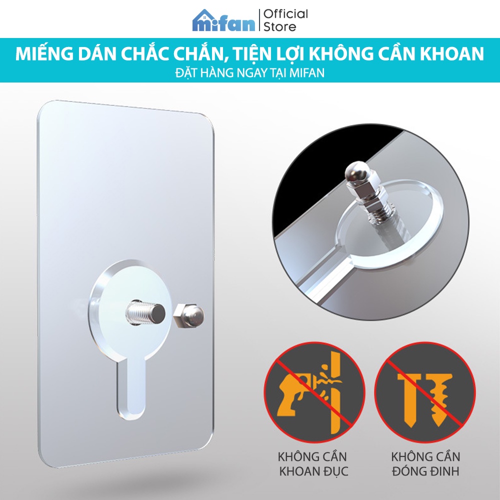 Ảnh Miếng Dán Tường Đinh Vít Treo Tường Siêu Chắc MIFAN - Treo Giá Kệ, Tranh Ảnh Trên Tường Không Cần Khoan Đục - Keo Dày 4