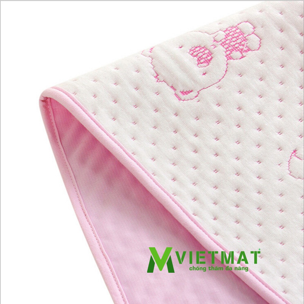 Ảnh 2 chiếc size 50x70cm tấm lót chống thấm cho bé Vietmat mềm êm, thoáng mát, không nóng bí lưng 4