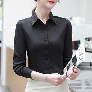 6 màu S-5XL Áo Sơ Mi Trắng Tay Dài Nữ Công Sở Chuyên Nghiệp Nữ Trang Trọng Quần Áo Làm Việc Tay Ngắn Lớn Áo Sơ Mi Nữ