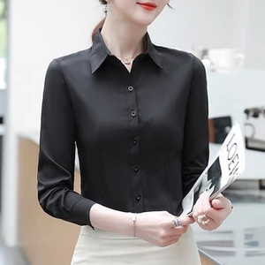6 màu S-5XL Áo Sơ Mi Trắng Tay Dài Nữ Công Sở Chuyên Nghiệp Nữ Trang Trọng Quần Áo Làm Việc Tay Ngắn Lớn Áo Sơ Mi Nữ