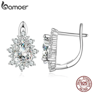 1 Cặp Bông Tai bamoer bạc 925 Sang Trọng Thanh Lịch Thời Trang Cho Nữ