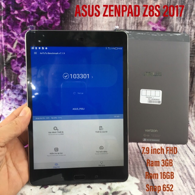 Máy tính bảng Mỹ Asus Zenpad Z8s ZT582KL 8 inch 3Gb/16Gb snapdragon 652