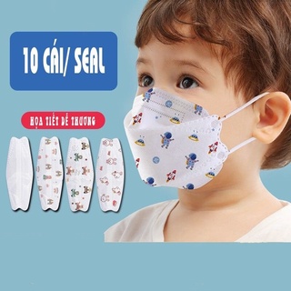 combo 5 túi  50 Khẩu trang 4 lớp kháng khuẩn KF94 (dành cho bé từ 4-12 tuổi)
